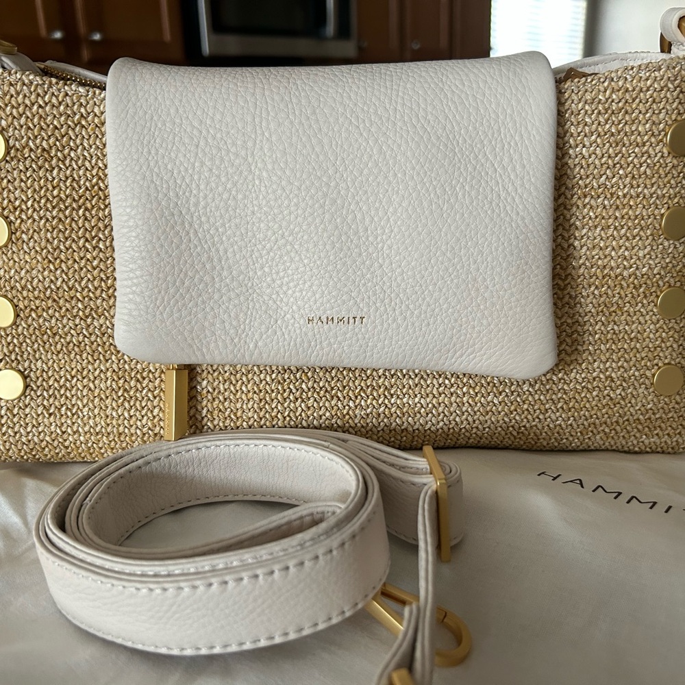 Hammitt White and Tan VIP Satchel